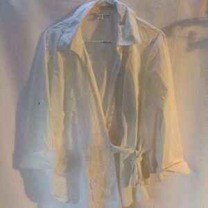 JM Collection wrap shirt